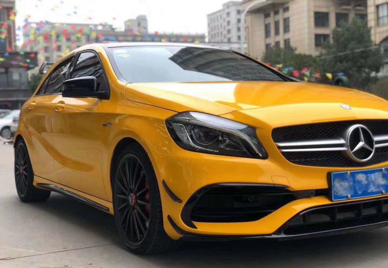 奔馳A45 4MATIC · 向日葵黃改色膜施工案例